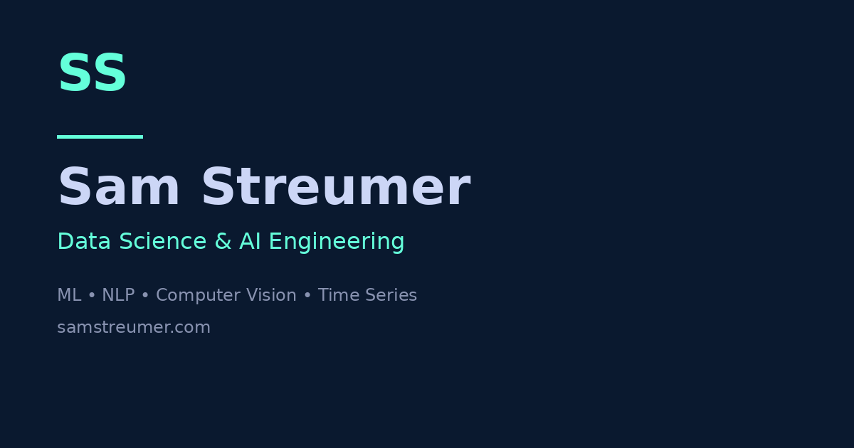 Sam Streumer | Data Scientist